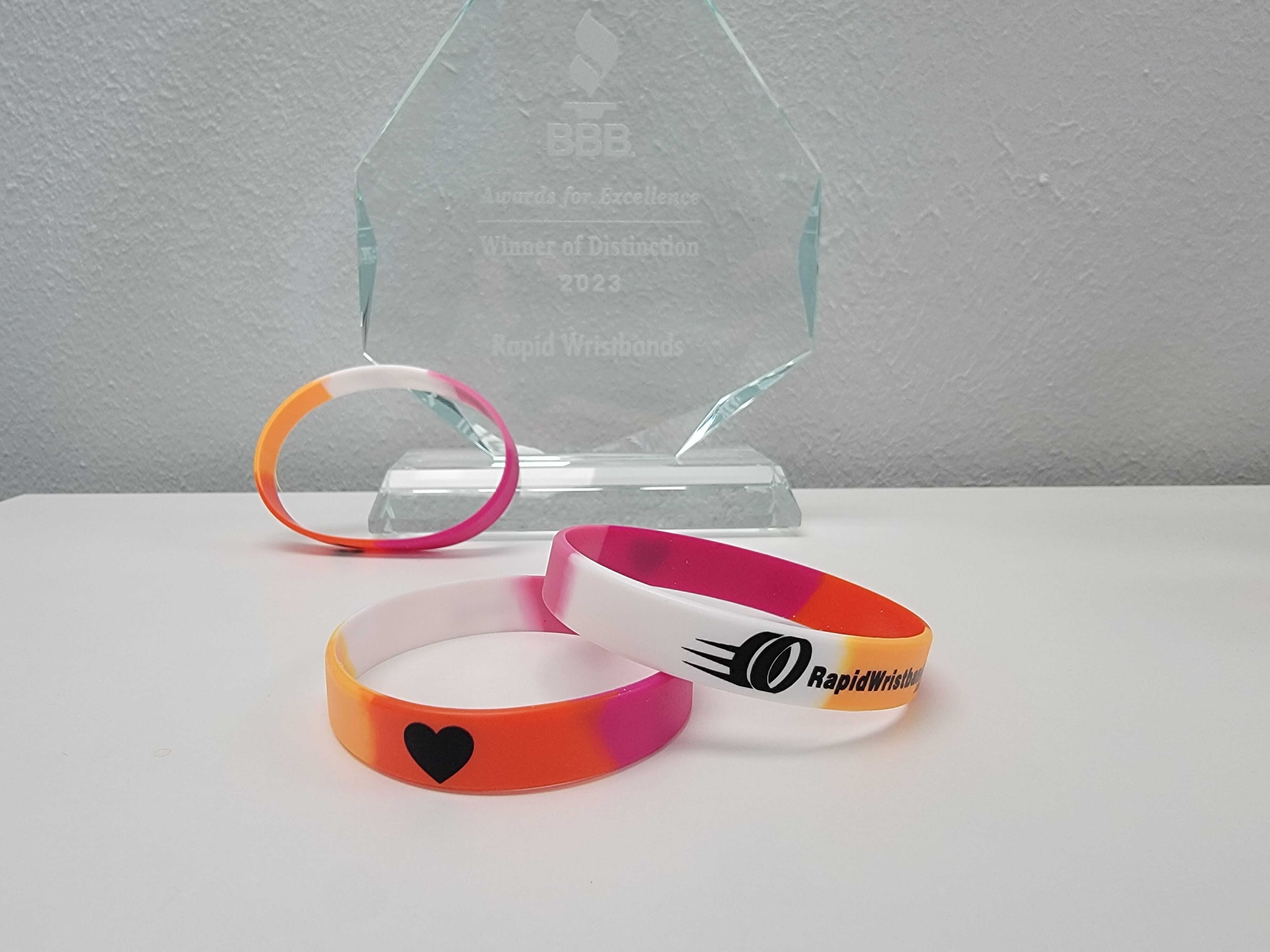Lesbian Pride Flag Wristbands